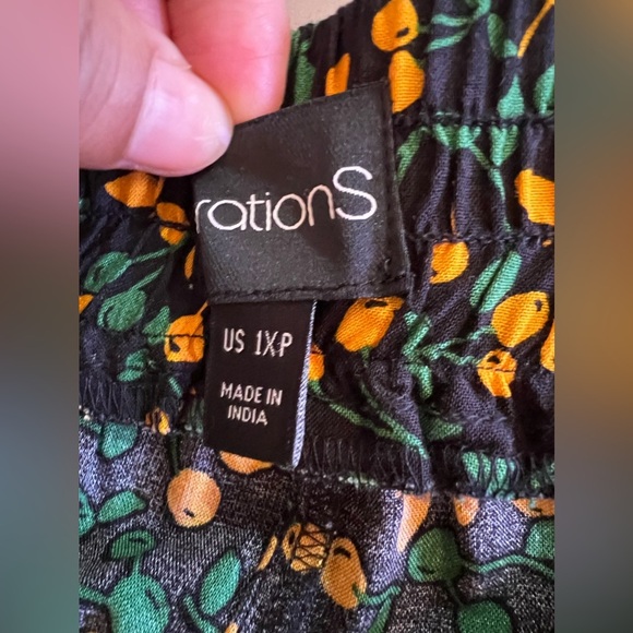 Curations wide legs pants Size 1XP 100% ViscosesLemons 🍋 Vibrantmaternity pants - Picture 15 of 16